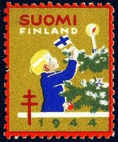 Christmas Seal 1944 Decorating the christmas tree (sample image)