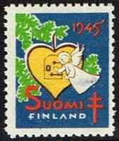 Joulumerkki 1945 Enkeli (esimerkkikuva)