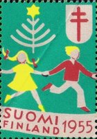 Joulumerkki 1955 Piirileikki 4/10 (esimerkkikuva)