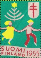 Joulumerkki 1955 Piirileikki 8/10 (esimerkkikuva)