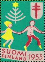 Joulumerkki 1955 Piirileikki 10/10 (esimerkkikuva)