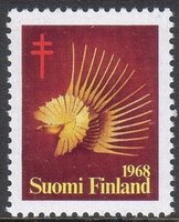 Joulumerkki 1968 Joululintu (esimerkkikuva)