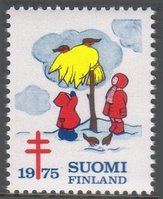 Joulumerkki 1975 Joululyhteellä (esimerkkikuva)