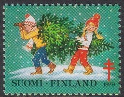 Christmas Seal 1979 Carrying chistmas tree (sample image)