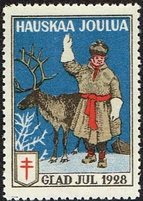 Christmas Seal 1928 Reindeer and lapp (sample image)