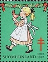 Joulumerkki 1987 Joulumerkki 80 vuotta - seppele 4/10 (esimerkkikuva)
