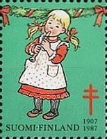 Joulumerkki 1987 Joulumerkki 80 vuotta - soittajat 10/10 (esimerkkikuva)