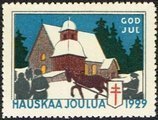 Joulumerkki 1929 Joulukirkko (esimerkkikuva)