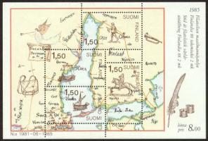 Finlandia 1988 postikartta pienoisarkki I ensipäiväleimalla (esimerkkikuva)