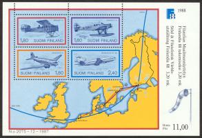 Finlandia 88, lentoposti pienoisarkki IV ensipäivä leima (esimerkkikuva)