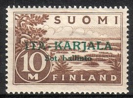 Itä-Karjala 10 mk Saimaa, lisäpainama tummanvihreällä (esimerkkikuva)