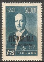 Itä-Karjala Risto Ryti 2/6 1,75 mk, siniharmaa (esimerkkikuva)