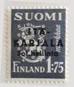 East Karelia M30 Lion 1,75 mk grey, overprint in black, type II (sample image)