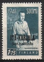 Itä-Karjala C. G. E. Mannerheim 2/6 1,75 mk, siniharmaa (esimerkkikuva)