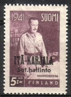 Itä-Karjala C. G. E. Mannerheim 6/6 5 mk, ruskean violetti (esimerkkikuva)