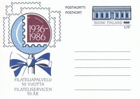 Postikortti ehiökortti 1,70/1,60 Filateliapalvelu 50v FDC (esimerkkikuva)