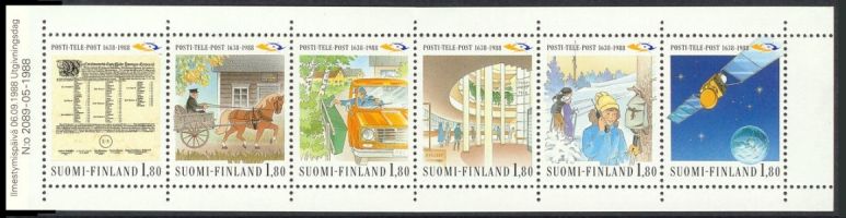 Finnish Postal Service, 350th Anniv. FDC (sample image)
