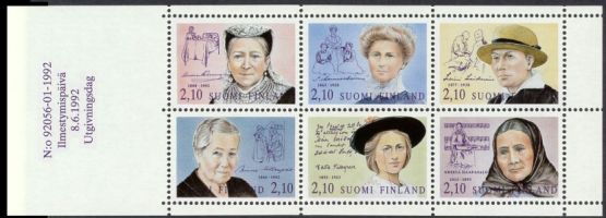 Suomalaisia naisvaikuttajia vihkon LEHTI (esimerkkikuva)