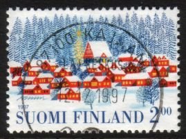 Joulu 1997 1/3 - Talvinen kylämaisema - 87100 Kajaani 12.12.1997 (esimerkkikuva)