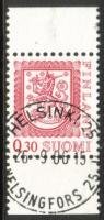 Coat of arms lion type m75 0,30mk red - Helsinki 26.9.86 15 (sample image)