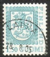 Coat of arms lion m75 1,50 mk l.blue - Laihia 28.8.85 (sample image)