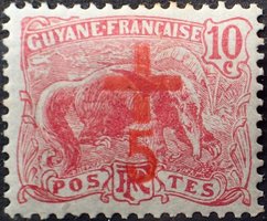 Great Anteater 10c urcharged 5c (esimerkkikuva)