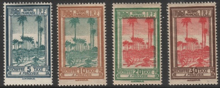 French Guyana, postage due 1929 Palms (4) (sample image)