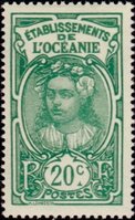 Tahitian girl 20c green (sample image)