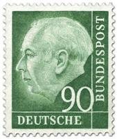 President Theodor Heuss (set I) 90pf Wz 4 W, paper x (esimerkkikuva)