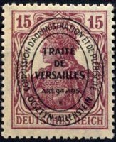 Allenstein East Prussia oval overprint 15 pf brownish carmine (esimerkkikuva)