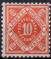 Württemberg, Official digits in diamond 10pf (esimerkkikuva)