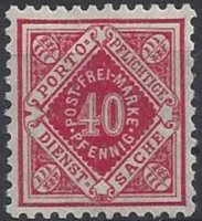 Württemberg, Official digits in diamond 40pf (esimerkkikuva)