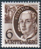 FRZO-WÜHO Personalities and views - 6pf Friedrich Hölderlin (esimerkkikuva)