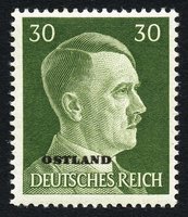 OSTLAND overprint over German Hitler 30 pf definitive (esimerkkikuva)