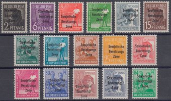 Germany Soviet zone Sowjetische Besatzungs Zone overprint (16) (esimerkkikuva)