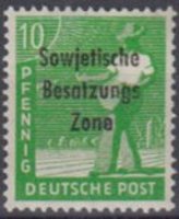 Germany Soviet zone Sowjetische Besatzungs Zone overprint 10pf (esimerkkikuva)