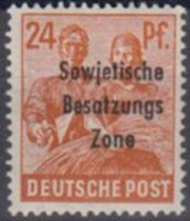 Germany Soviet zone Sowjetische Besatzungs Zone overprint 24pf (esimerkkikuva)