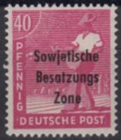 Germany Soviet zone Sowjetische Besatzungs Zone overprint 40pf (esimerkkikuva)