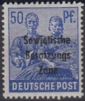 Germany Soviet zone Sowjetische Besatzungs Zone overprint 50pf (esimerkkikuva)