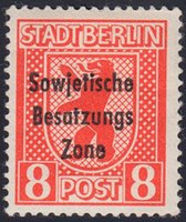 Germany Soviet zone Berlin and Brandenburg overprint 8pf (esimerkkikuva)