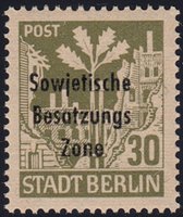 Germany Soviet zone Berlin and Brandenburg overprint 30pf (esimerkkikuva)