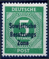 Germany Soviet zone Numerals 5pf, overprint (esimerkkikuva)