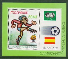 Football World Cup, Spain Souvenir sheet (esimerkkikuva)
