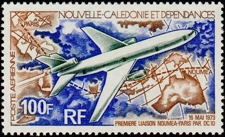 First flight Noumea to Paris by DC 10 (esimerkkikuva)