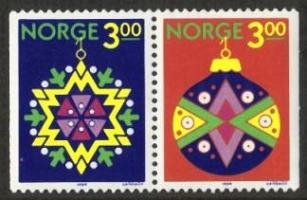 Christmas postage stamps 1989 - ornament (1x2 pair) (esimerkkikuva)