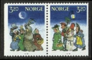 Christmas postage stamps 1991 - Christmas traditions (1x2 pair) (esimerkkikuva)