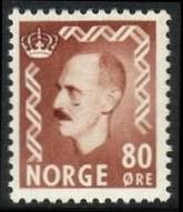 King Haakon VII 80 o l.brown (esimerkkikuva)