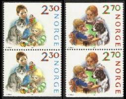 Christmas postage stamps 1987 - (2x2 pairs) - Making decorations (esimerkkikuva)