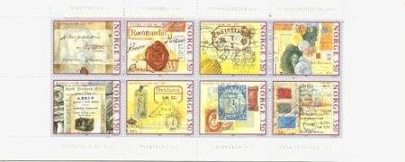 Norway Post, 350th Anniversary I booklet of 8 (type I ) (esimerkkikuva)