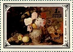 Flower Paintings - 1k Still life, by I. F. Khrutsky, 1830. (esimerkkikuva)